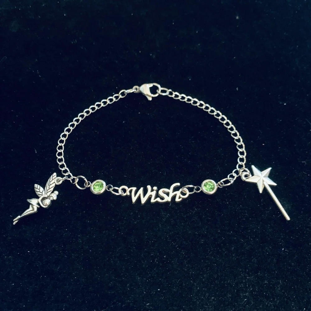 Fairy Tinkerbell “Wish” themed bracelet